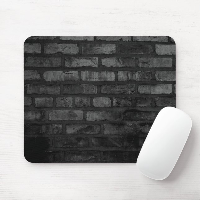 Dark Brick Wall Background Mouse Pad (With Mouse)