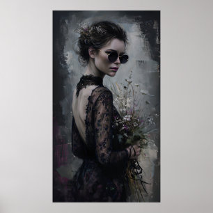 Dark Bride Poster – Gothic Fashion Wall Portrait