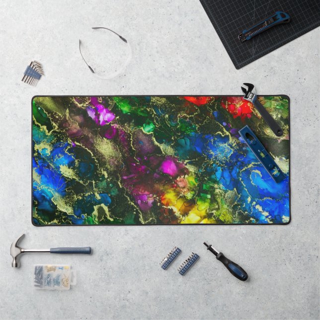 Dark Brilliant Psychedelic Custom Desk Mat (Workstation)