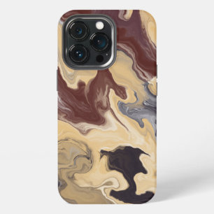 Dark Brown Abstract Marble iPhone 13 Pro Case