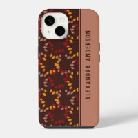 Dark Brown African Ethnic Abstract Art Pattern