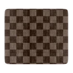 Dark Brown and Quincy Checkerboard Cutting Board