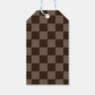 Dark Brown and Quincy Chequerboard Gift Tags