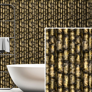 Dark Brown Bamboo Wall Fence