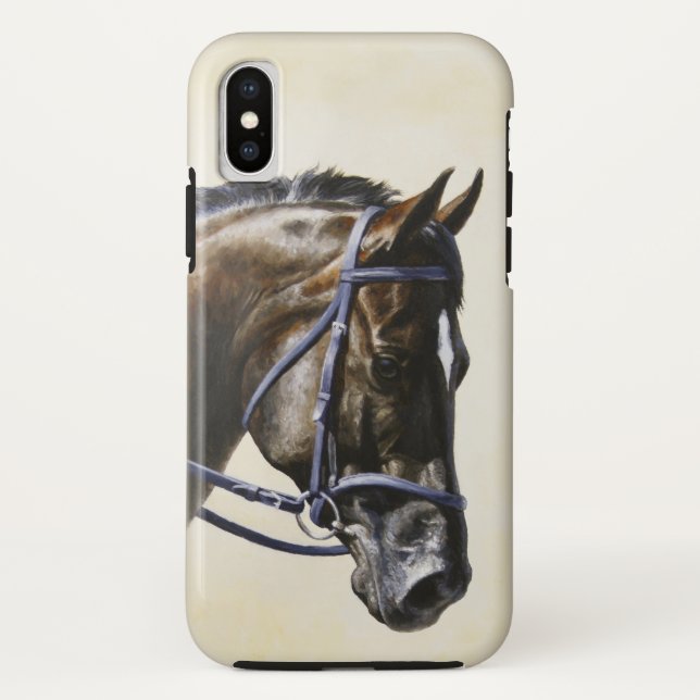 Dark Brown Bay Trakehner Dressage Horse Case-Mate iPhone Case (Back)