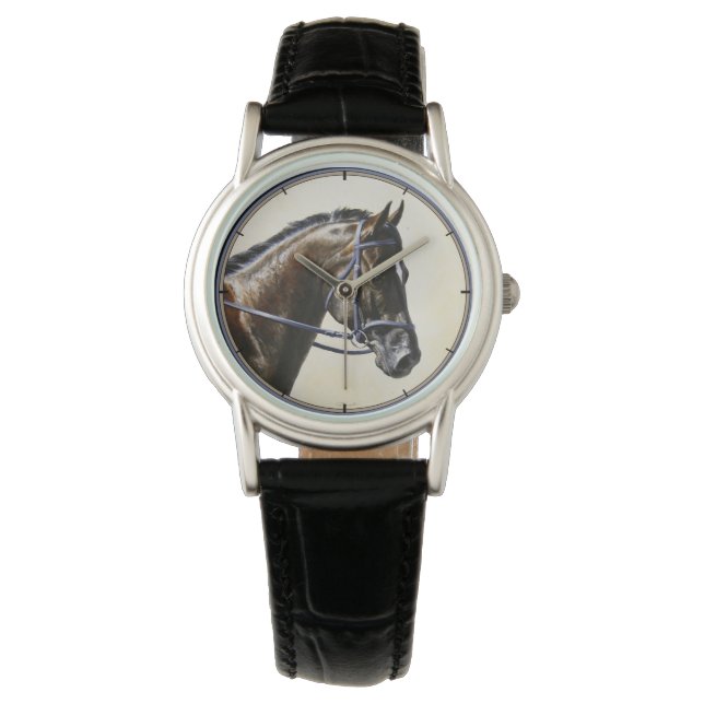 Dark Brown Bay Trakehner Dressage Horse Watch (Front)