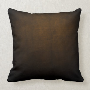 Dark Brown & Black Textile Design Cushion