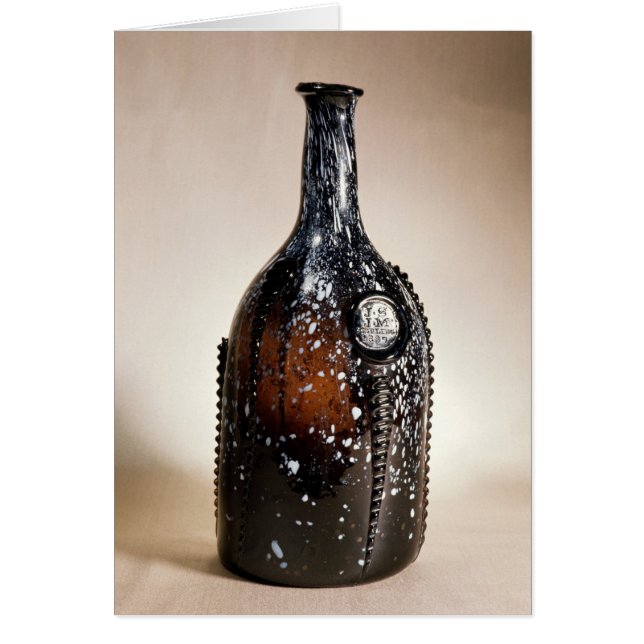 Dark brown bottle, probably Nailsea (Front)