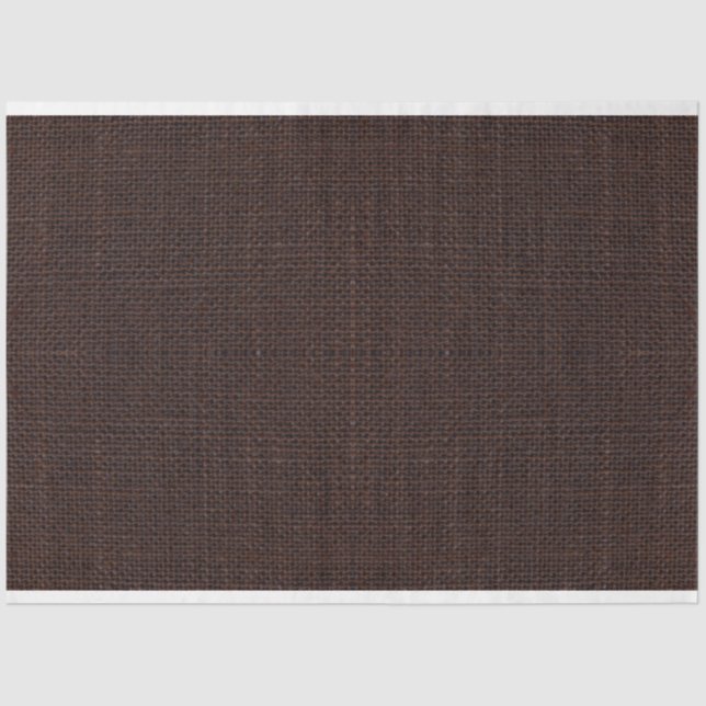 Dark Brown Burlap Texture Decoupage Tissue Paper (Front)