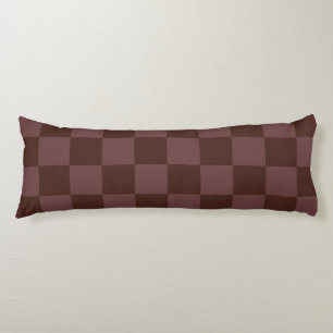 Dark Brown Chequerboard Body Cushion