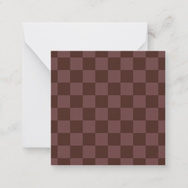 Dark Brown Chequerboard Card (Front)
