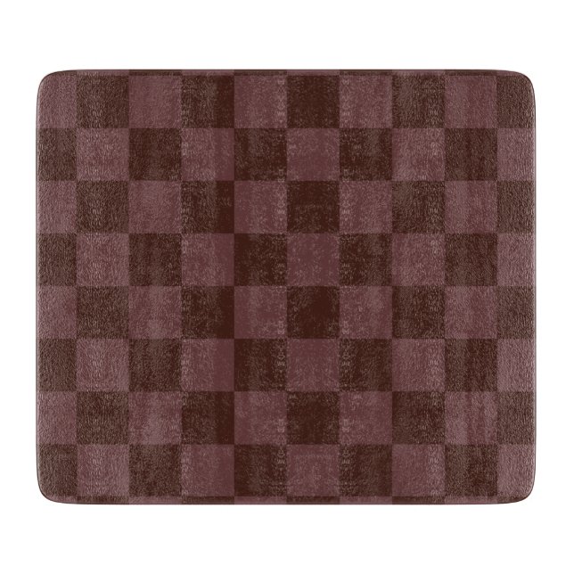 Dark Brown Chequerboard Cutting Board (Front)