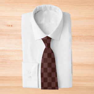 Dark Brown Chequerboard Tie