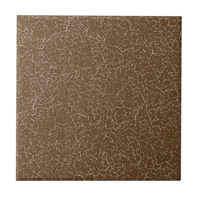 Dark Brown Crackle Glaze Solid Colour Tile (Front)