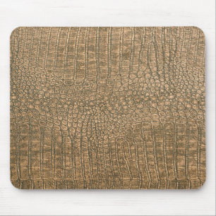 Dark Brown Crocodile Leather Texture Design Mouse Pad