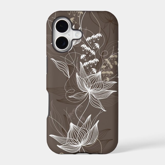 Dark Brown Floral Pattern (Back)