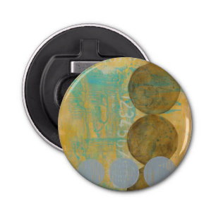 Dark Brown & Grey Circles with Numbers Numbers Bottle Opener