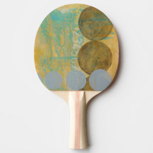 Dark Brown & Grey Circles with Numbers Numbers Ping Pong Paddle