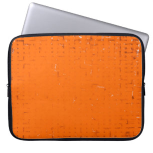 Dark brown grunge background. Black white orange o Laptop Sleeve