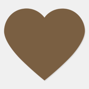 Dark Brown Heart Sticker