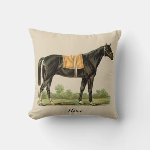 Dark Brown Horse Art Decor Personalised Cushion