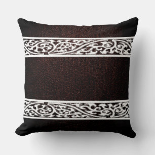 Dark Brown Leather Cushion
