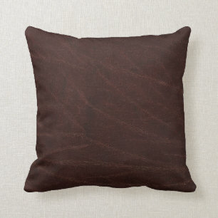 Dark Brown Leather Cushion