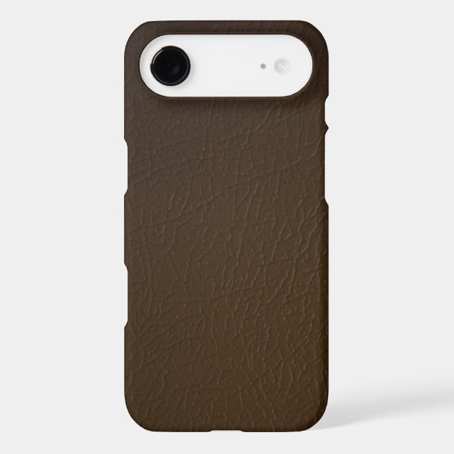 Dark Brown Leather Look iPhone 7 case (Back)