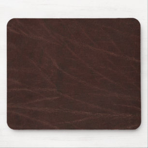 Dark Brown Leather Mouse Pad