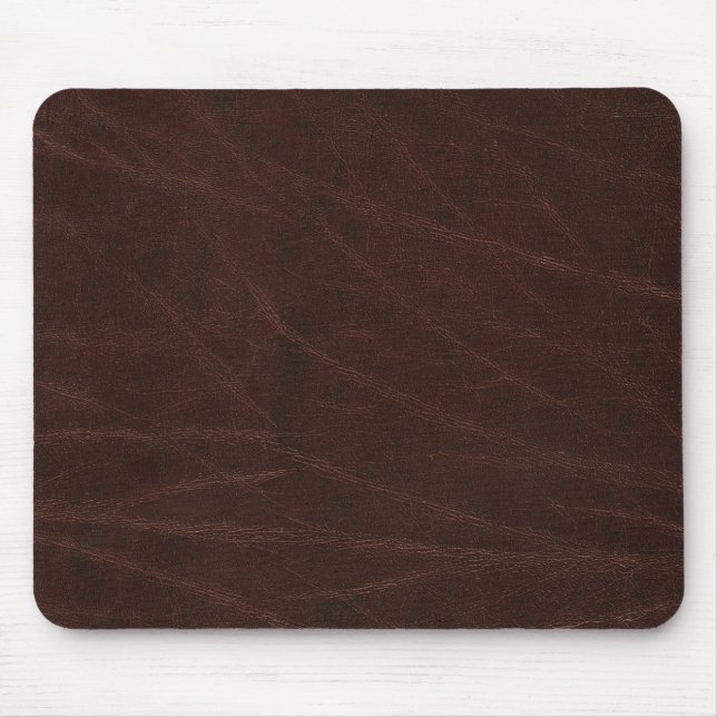 Dark Brown Leather Mouse Pad (Front)