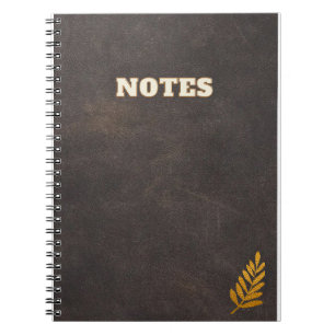 dark brown leather style  notebook