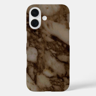 Dark Brown Marble iPhone 16 Case