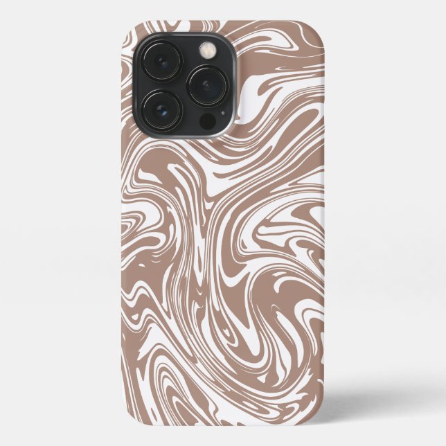 Dark Brown Marble iPhone Case (Back)