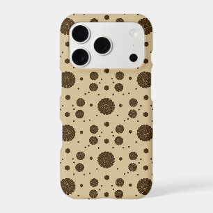 Dark Brown Micro Floral Beige