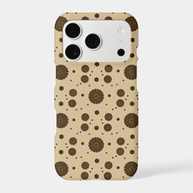 Dark Brown Micro Floral Beige (Back)