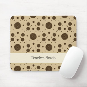 Dark Brown Micro Floral Sand  Mouse Pad