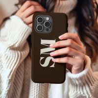 Dark brown Monogram initial