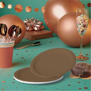Dark Brown Paper Plate