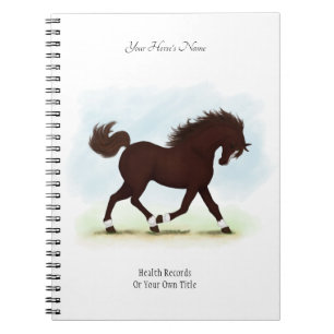 Dark Brown Personalised Horse Owner's Journal
