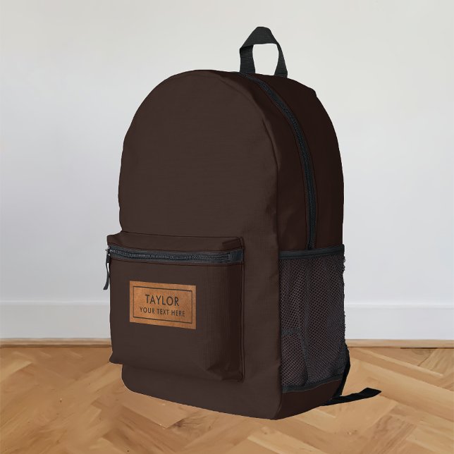 Dark Brown Personalized Chocolate Printed Backpack (Creator Uploaded)