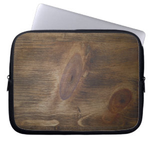 Dark Brown Rustic Wood Look Background - 10" ONLY Laptop Sleeve