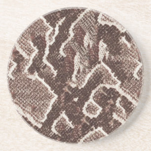 Dark Brown Snake Skin Coaster