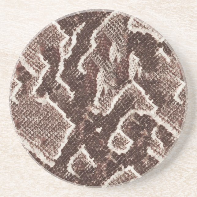 Dark Brown Snake Skin Coaster (Front)