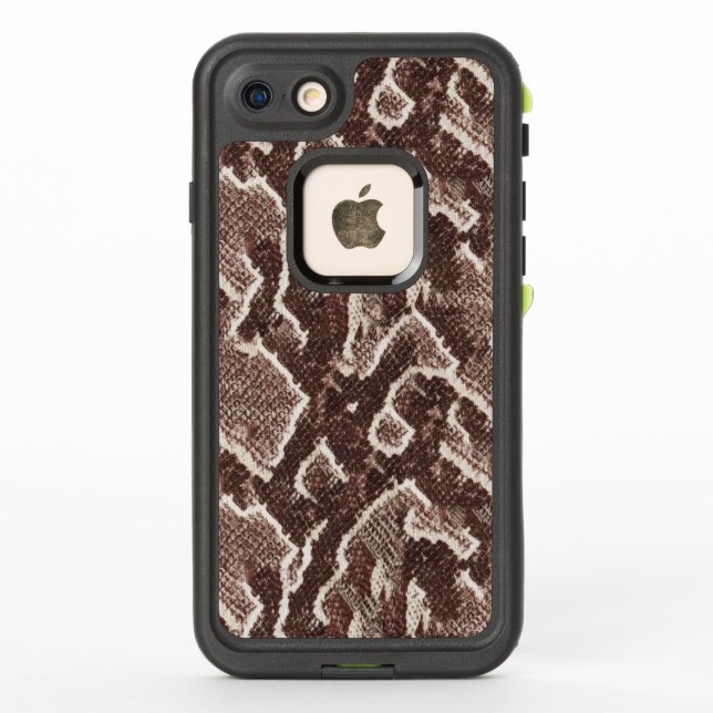 Dark Brown Snake Skin LifeProof iPhone Case (Back)