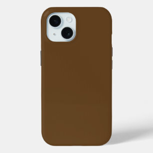 Dark Brown Solid Colour iPhone 15 Case