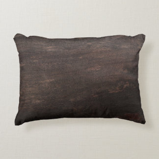 Dark Brown Wood Accent Pillow