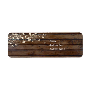 Dark Brown Wood Address Labels
