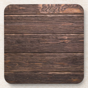 dark brown wood coaster set