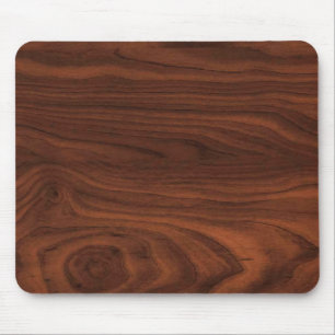 Dark Brown Wood Look Mouse Pad