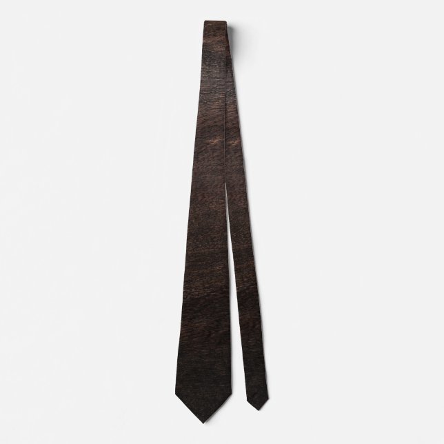 Dark Brown Wood Neck Tie (Front)
